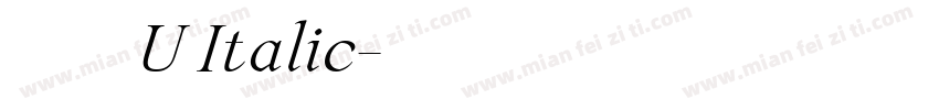 汉仪文润宋韵 U Italic字体转换